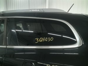 2010-2012 Buick Enclave Quarter Glass with Black End Cap Trim - Left (Driver) (Used OEM)