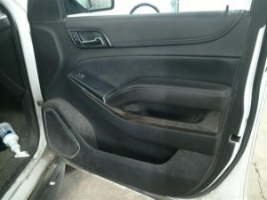 2015-2020 GMC Yukon XL Black Door Interior Trim Panel with Power Windows and Locks - Front, Right (Passenger) (Used OEM)