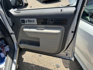 2007-2010 Lincoln MKX Tan Door Interior Trim Panel - Front, Right (Passenger) (Used OEM)