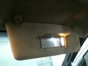 2011-2014 Lincoln Mark LT Tan Illuminated Sun Visor - Right (Passenger) (Used OEM)