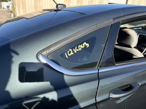 2013-2020 Ford Fusion Tinted Quarter Glass with Bottom Chrome Trim - Right (Passenger) (Used OEM)