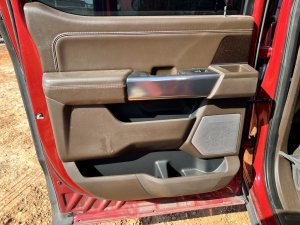 2021-2025 Ford F-150 Brown Door Interior Trim Panel - Rear, Left (Driver) (Used OEM)