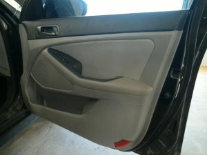 2014-2015 Kia Optima Gray Door Interior Trim Panel with Power Windows and Locks - Front, Right (Passenger) (Used OEM)