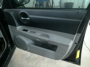 2006-2007 Chrysler 300 Black Door Interior Trim Panel with Power Windows and Locks - Front, Right (Passenger) (Used OEM)