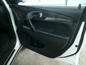 2013-2016 GMC Acadia Black Door Interior Trim Panel with Power Windows and Locks - Front, Right (Passenger) (Used OEM)