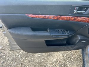 2010-2014 Subaru Legacy Gray Door Interior Trim Panel - Front, Left (Driver) (Used OEM)
