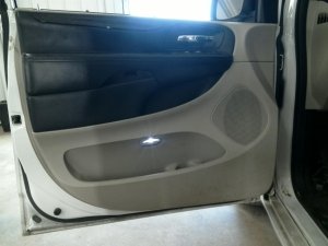 2011-2020 Dodge Grand Caravan Black Door Interior Trim Panel with Power Windows and Locks - Front, Left (Driver) (Used OEM)