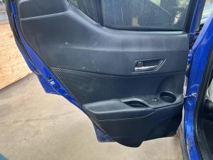 2018-2022 Toyota C-HR Black Door Interior Trim Panel - Rear, Right (Passenger) (Used OEM)