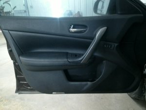 2009-2014 Nissan Maxima Black Door Interior Trim Panel with Power Windows and Locks - Front, Left (Driver) (Used OEM)