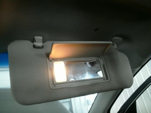 2009-2014 Nissan Murano Tan Illuminated Sun Visor - Right (Passenger) (Used OEM)