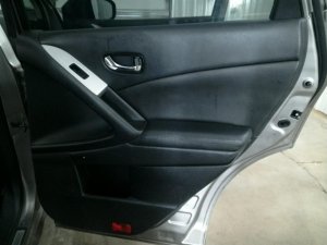 2009-2014 Nissan Murano Tan Door Interior Trim Panel with Power Windows and Locks - Rear, Right (Passenger) (Used OEM)