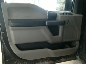 2015-2020 Ford F-150 Gray Power Windows and Locks Door Interior Trim Panel - Front, Left (Driver) (Used OEM)