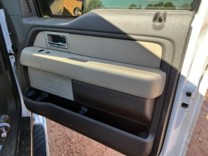 2009-2014 Ford F-150 Brown Door Interior Trim Panel with Power Windows and Locks - Front, Right (Passenger) (Used OEM)