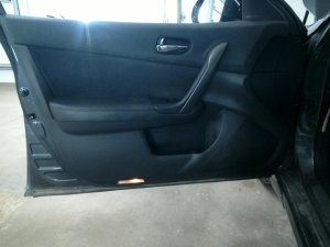 2009-2014 Nissan Maxima Black Door Interior Trim Panel with Power Windows and Locks - Front, Left (Driver) (Used OEM)