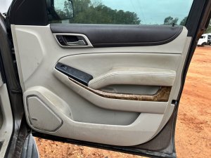 2015-2020 GMC Yukon XL Tan Door Interior Trim Panel with Power Windows and Locks - Front, Right (Passenger) (Used OEM)