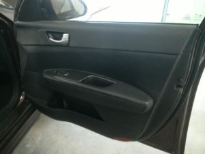2016-2018 Kia Optima Black Door Interior Trim Panel with Power Windows and Locks - Front, Right (Passenger) (Used OEM)