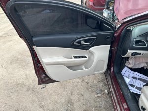 2015-2017 Chrysler 200 Tan Door Interior Trim Panel - Front, Left (Driver) (Used OEM)