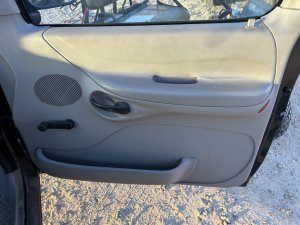 1997-1998 Ford F-250 Gray Manual Window Door Interior Trim Panel - Front, Right (Passenger) (Used OEM)
