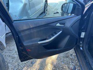 2012-2014 Ford Focus Black Door Interior Trim Panel with Power Windows and Locks - Front, Left (Driver) (Used OEM)