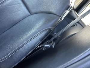 2012-2015 Ford Focus Black Seat Belt Assembly - Front, Left (Driver) (Used OEM)