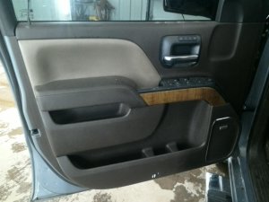 2015-2019 GMC Sierra 2500 HD Brown Door Interior Trim Panel with Power Windows and Power Locks - Front, Left (Driver) (Used OEM)