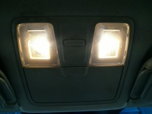 2011-2013 Hyundai Elantra Tan Overhead Roof Console Panel (Used OEM)