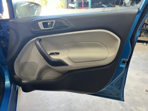 2014-2019 Ford Fiesta Gray Door Interior Trim Panel - Front, Right (Passenger) (Used OEM)