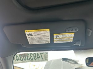 2014 Ford F-150 Gray Illuminated Sun Visor with Garage Door Opener - Left (Driver) (Used OEM)