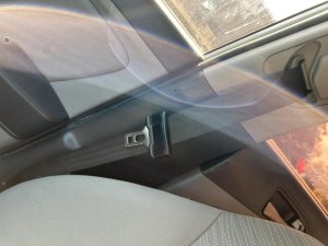 2012-2017 Hyundai Accent Black Seat Belt Assembly with Pretensioner - Front, Right (Passenger) (Used OEM)