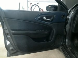 2015-2017 Chrysler 200 Black Door Interior Trim Panel with Power Windows and Locks - Front, Left (Driver) (Used OEM)