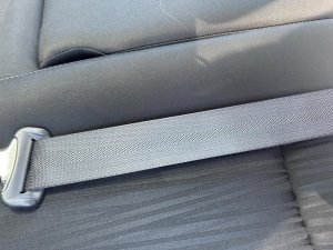2013-2019 Nissan Sentra Black Seat Belt Assembly - Rear, Left (Driver) (Used OEM)