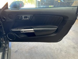 2018-2023 Ford Mustang Black Door Interior Trim Panel - Front, Right (Passenger) (Used OEM)