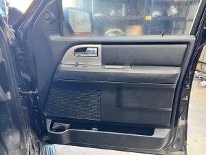 2015-2017 Ford Expedition Black Door Interior Trim Panel - Front, Right (Passenger) (Used OEM)