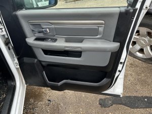 2016-2018 Ram 1500 Black Door Interior Trim Panel with Power Windows and Locks - Front, Right (Passenger) (Used OEM)