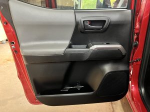 2016-2023 Toyota Tacoma Black Door Interior Trim Panel - Rear, Left (Driver) (Used OEM)