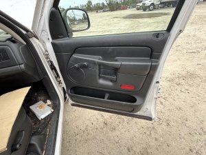2002-2008 Dodge Ram 1500 Black Door Interior Trim Panel with Power Windows and Locks - Front, Right (Passenger) (Used OEM)