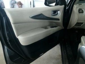2014-2020 INFINITI QX60 Black Door Interior Trim Panel with Power Windows and Locks - Front, Left (Driver) (Used OEM)