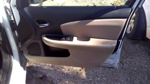 2011-2014 Dodge Avenger Tan Door Interior Trim Panel with Power Windows and Power Locks - Front, Right (Passenger) (Used OEM)
