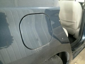 2013-2019 Nissan Sentra Blue Fuel Filler Door (Used OEM)