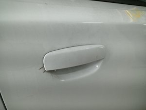 2011-2023 Dodge Charger White Exterior Door Handle - Rear, Right (Passenger) (Used OEM)