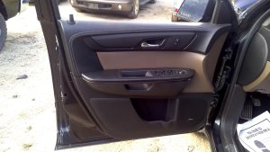 2013-2016 GMC Acadia Black Door Interior Trim Panel - Front, Right (Passenger) (Used OEM)