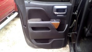 2015-2019 GMC Sierra 2500 HD Black Door Interior Trim Panel - Rear, Left (Driver) (Used OEM)