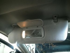 2011-2020 Dodge Grand Caravan Gray Sun Visor with Garage Door Opener and Illuminated Vanity Mirror - Left (Driver) (Used OEM)