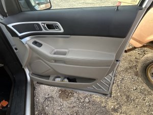 2013-2015 Ford Explorer Gray Door Interior Trim Panel - Front, Right (Passenger) (Used OEM)