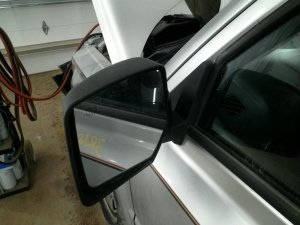 2007-2012 Jeep Patriot Black Power Door/Side View Mirror - Left (Driver) (Used OEM)