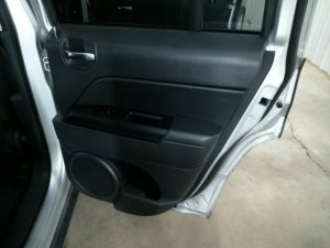 2007-2017 Jeep Compass Tan Door Interior Trim Panel with Power Windows and Locks - Rear (Used OEM)