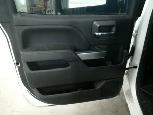 2015-2019 GMC Sierra 2500 HD Black Door Interior Trim Panel - Rear, Left (Driver) (Used OEM)