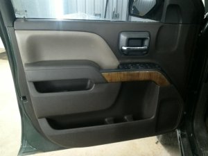 2015-2019 GMC Sierra 2500 HD Brown Door Interior Trim Panel with Power Windows and Locks - Front, Left (Driver) (Used OEM)