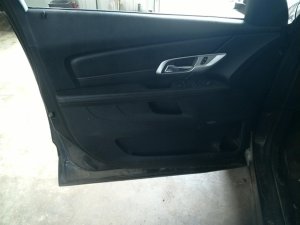 2010-2017 GMC Terrain Black Door Interior Trim Panel with Power Windows and Locks - Front, Left (Driver) (Used OEM)