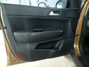 OEM Black Door Interior Trim Panel with Power Windows and Locks for 2017-2022 Kia - Front, Left (Driver) (OEM)